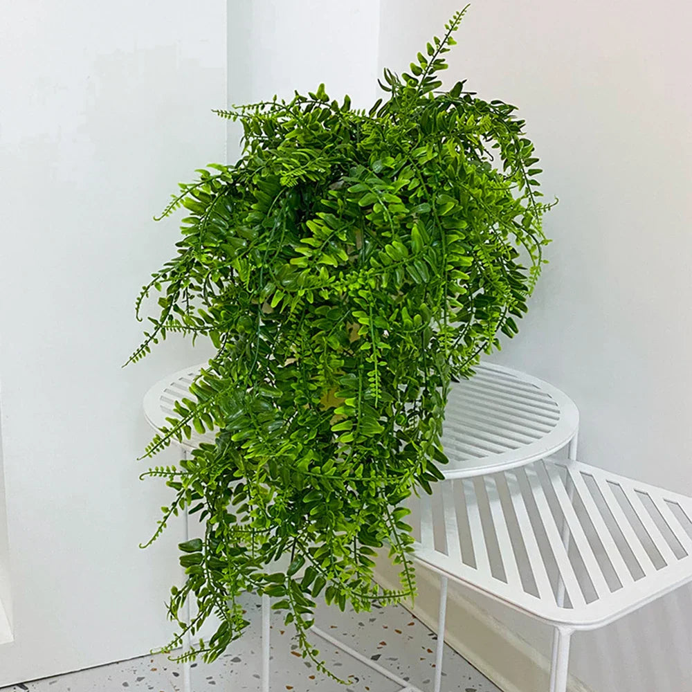 Realistic Hanging Boston Fern Plant Artificial Greenery