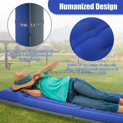 Lightweight Inflatable Camp Sleeping Mat with Foot Pump