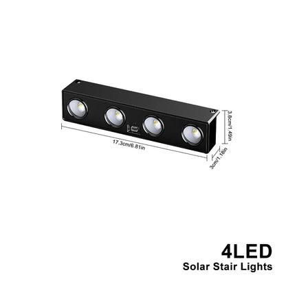 Bright Solar Powered Garden Fence Lights 4-Pack