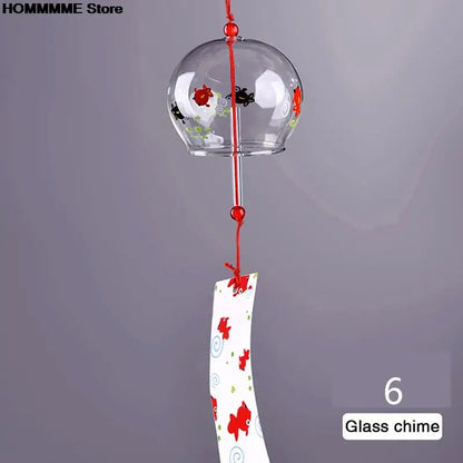 Beautiful Japanese Glass Wind Chime Pendant