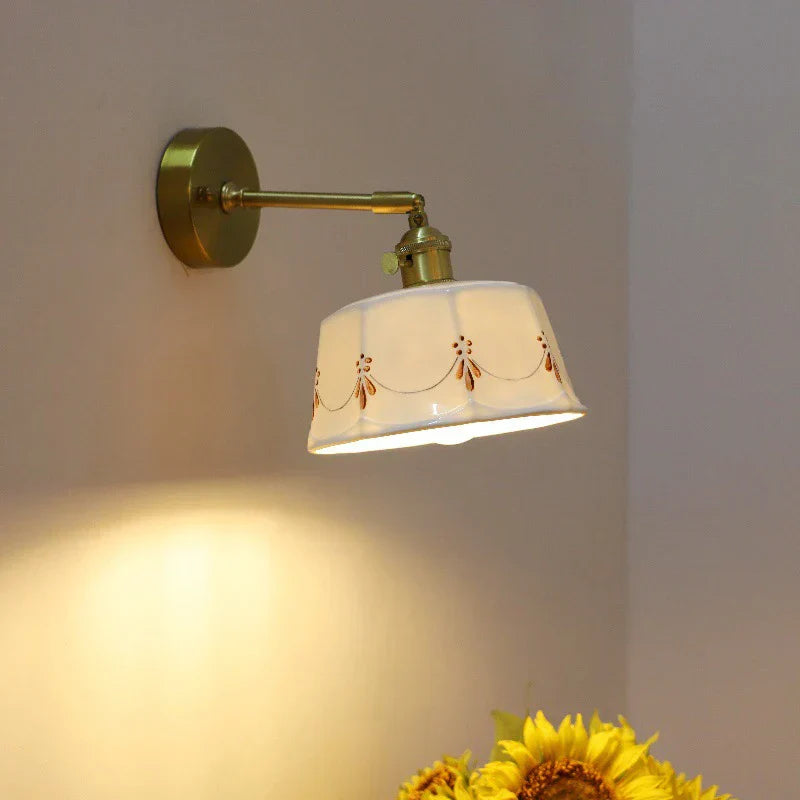 Vintage Style Japanese Wall Light with Switch