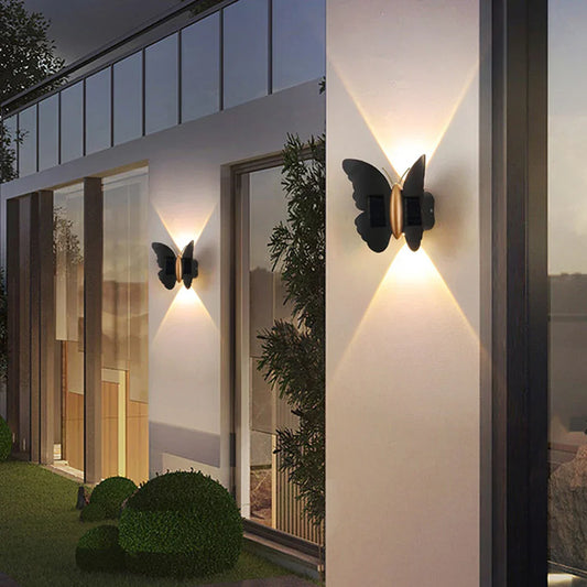 Solar Powered Butterfly Wall Lamp with Motion Sensor - Befez