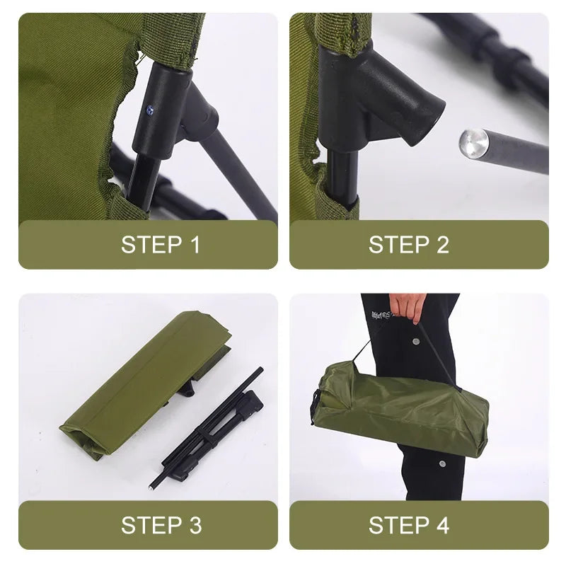 Lightweight Portable Camping Chair with Padded Seat