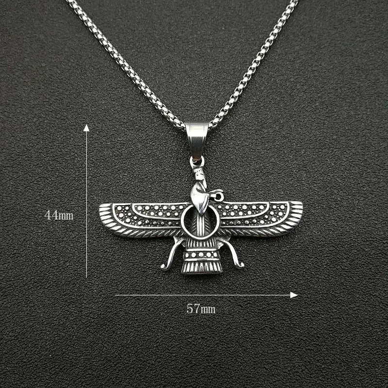 Unique Faravahar Symbol Pendant Necklace