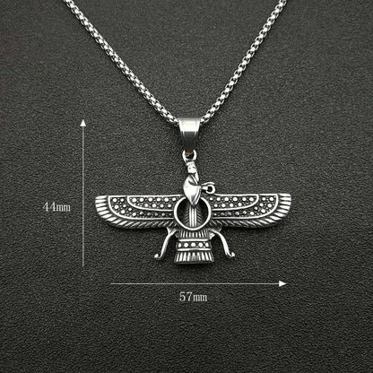 Unique Faravahar Symbol Pendant Necklace