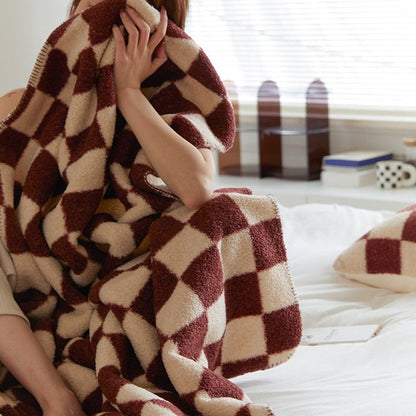 Warm Plaid Blanket Throw