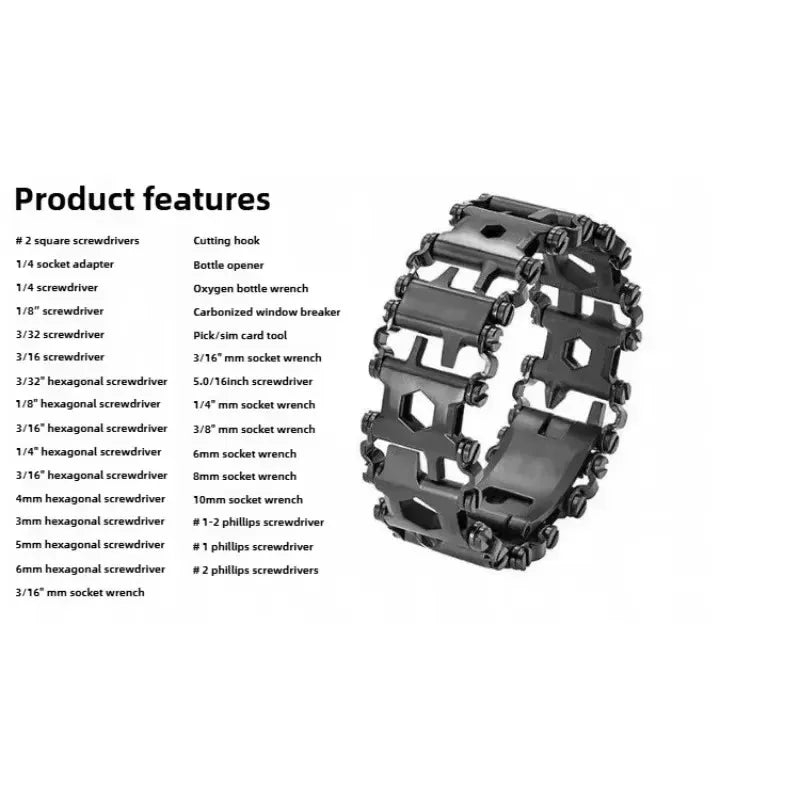 Tactical Steel Survival Wristband