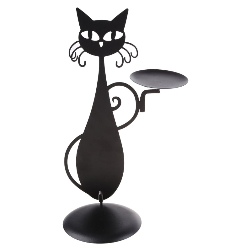 Dark Cat Figurine Candle Holder - Befez