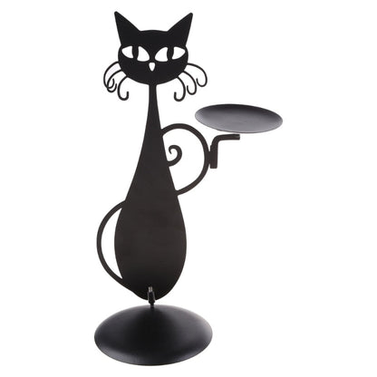 Dark Cat Figurine Candle Holder - Befez