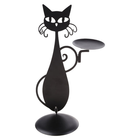 Dark Cat Figurine Candle Holder - Befez