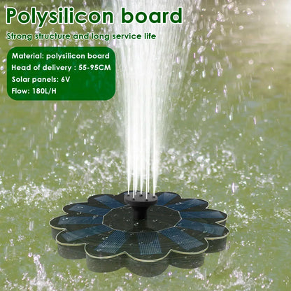 Water Fountain with 5 Spray Nozzles for Patio & Pond