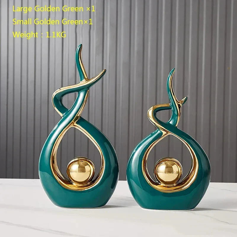 Minimalist Ceramic Decor Figure for Home Office