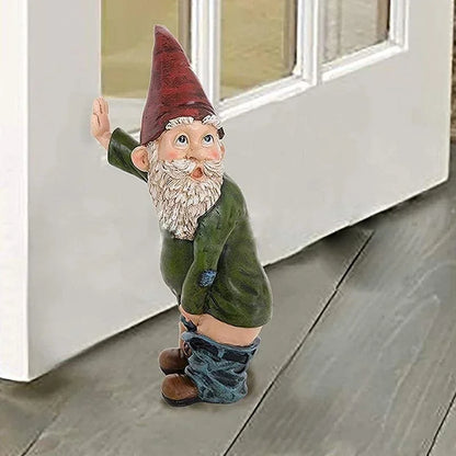 Fun Garden Gnome Statue with White Beard