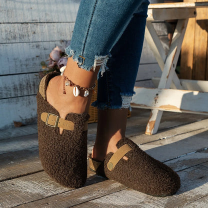 Cozy Warm Sheepskin Winter Slippers - Befez