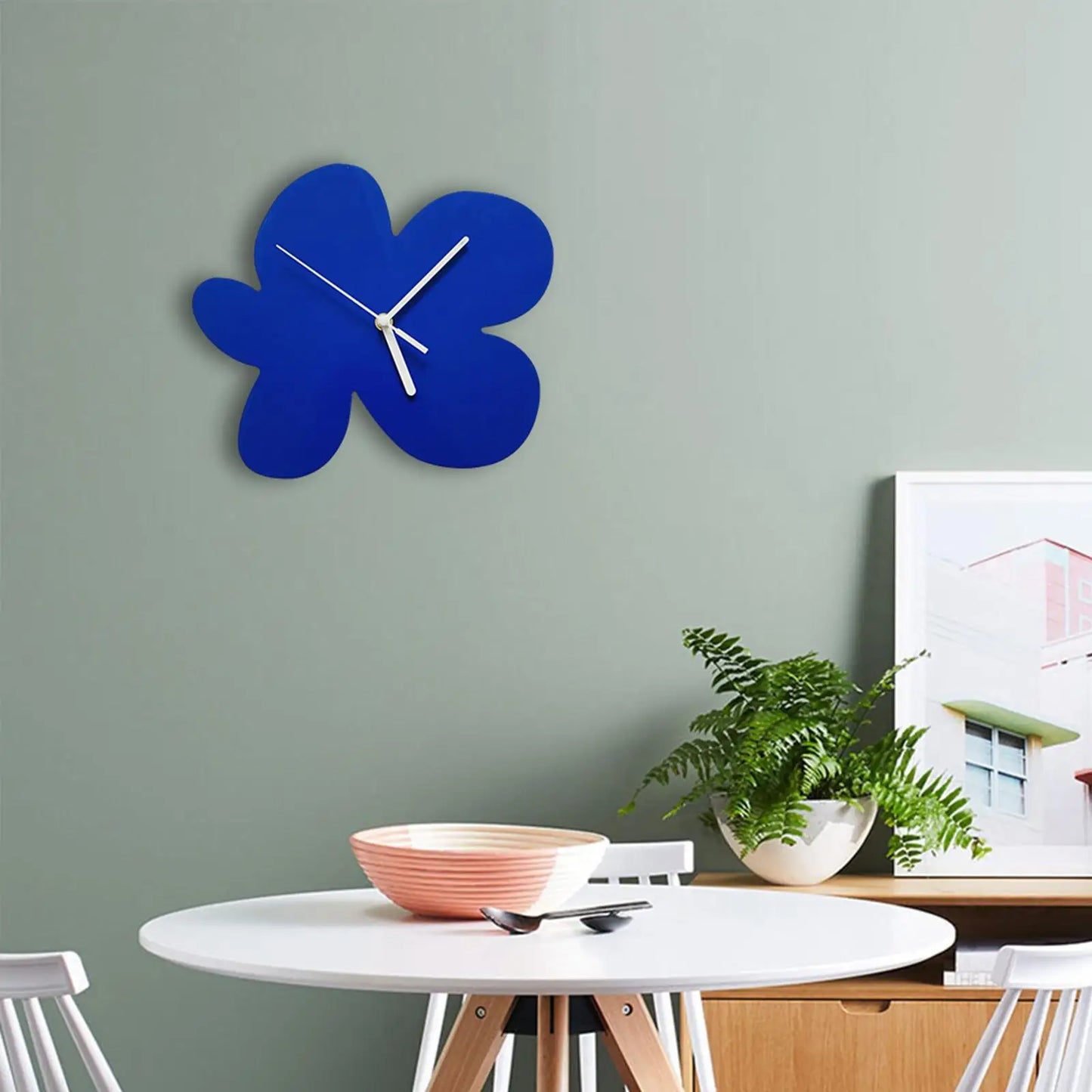 Beautiful Floral Wall Clock Decoration