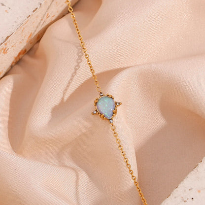 Delicate Sparkling Opal Jewelry Set