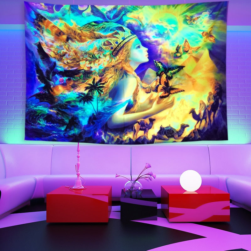 Vibrant Colorful Wall Hanging Tapestry