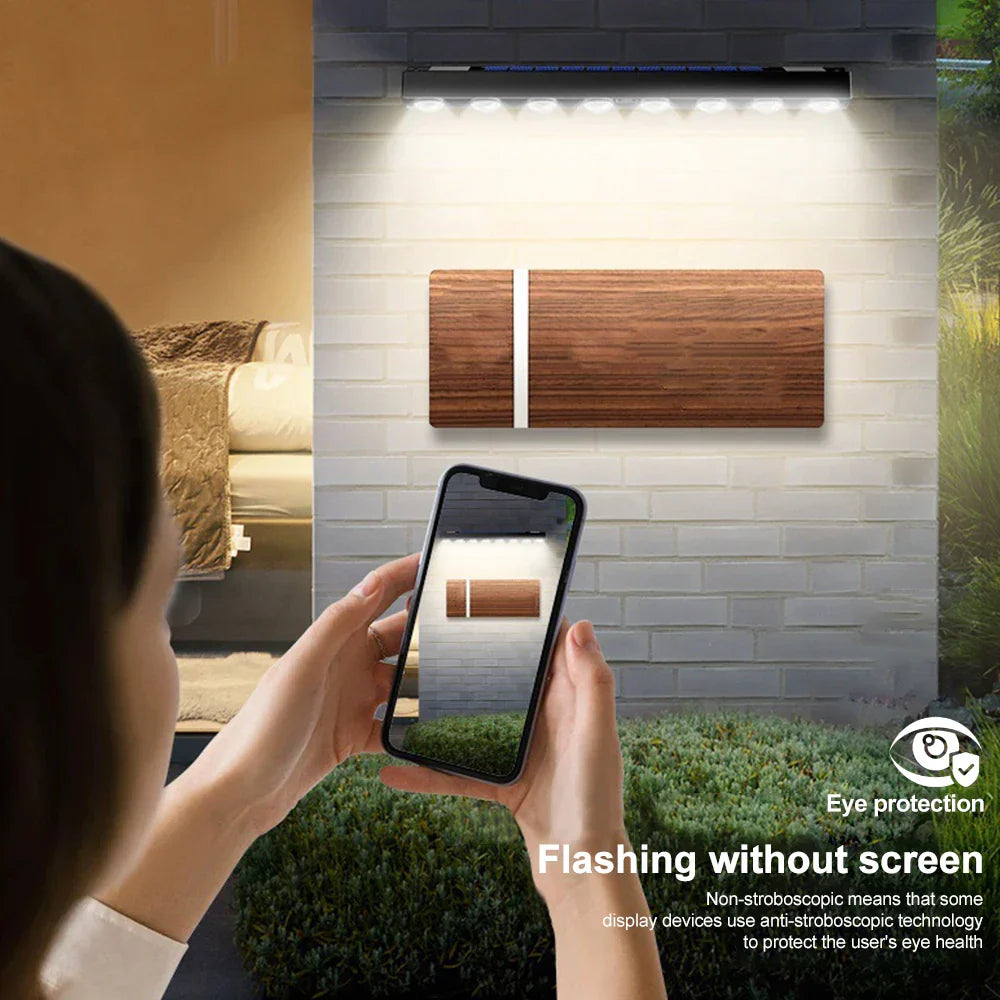 Bright Solar Powered Garden Fence Lights 4-Pack