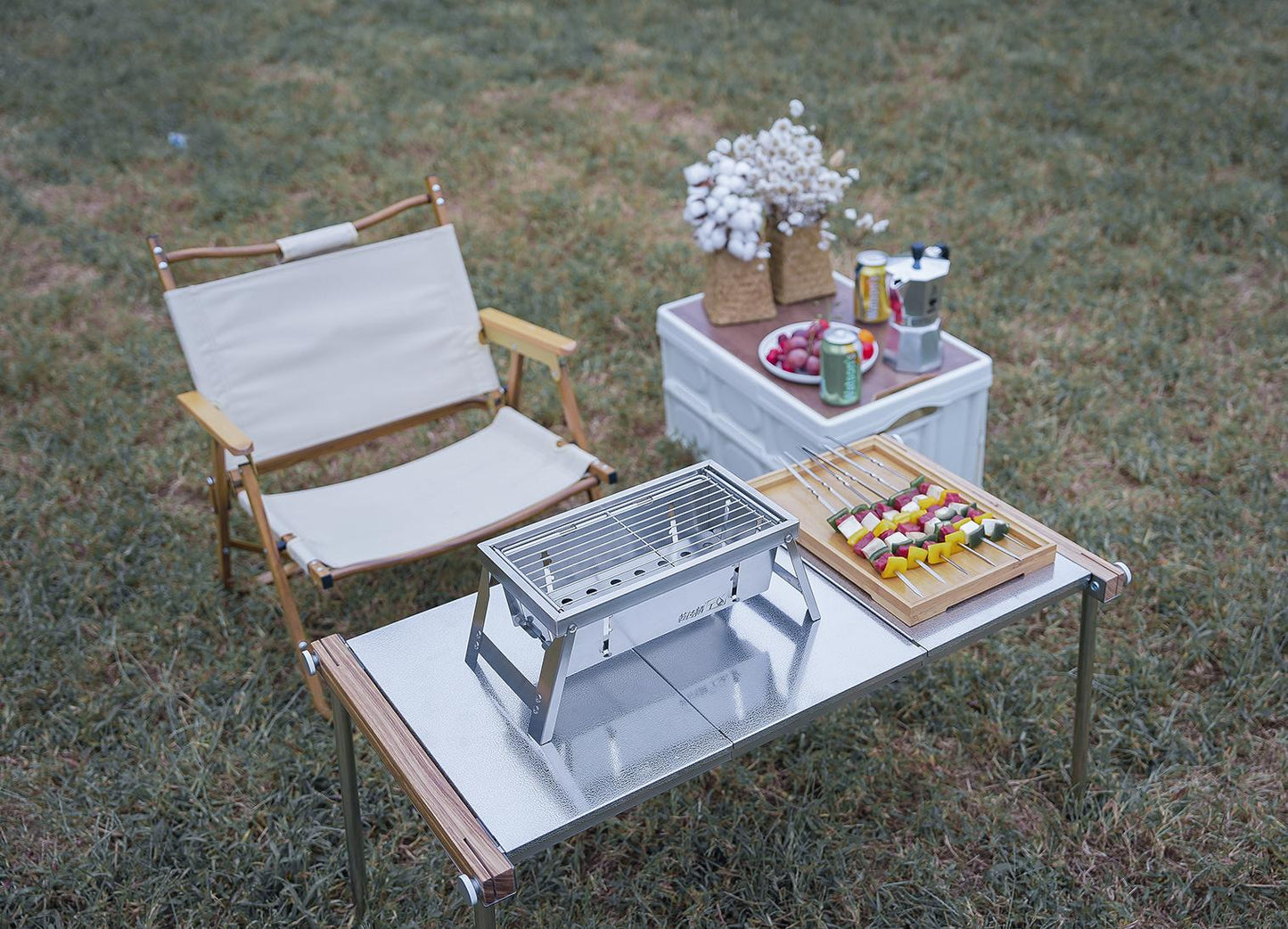 Portable Outdoor Stainless Steel Collapsible BBQ Grill