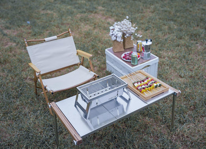 Portable Outdoor Stainless Steel Collapsible BBQ Grill