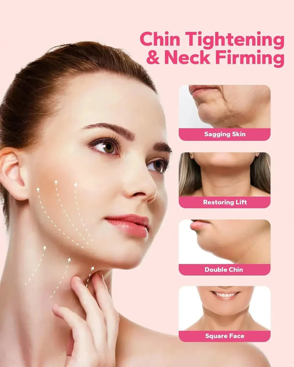Slimming Face Band for Men and Women, Adjustable Chin Strap