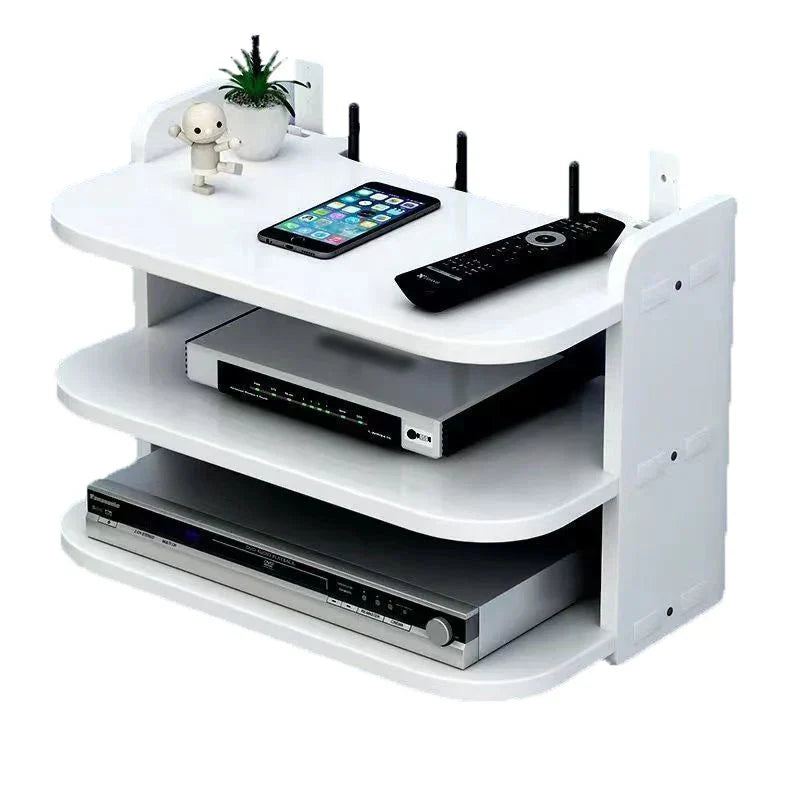 Wall Mount WiFi Router Shelf with Cable Management