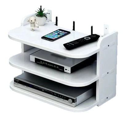Wall Mount WiFi Router Shelf with Cable Management