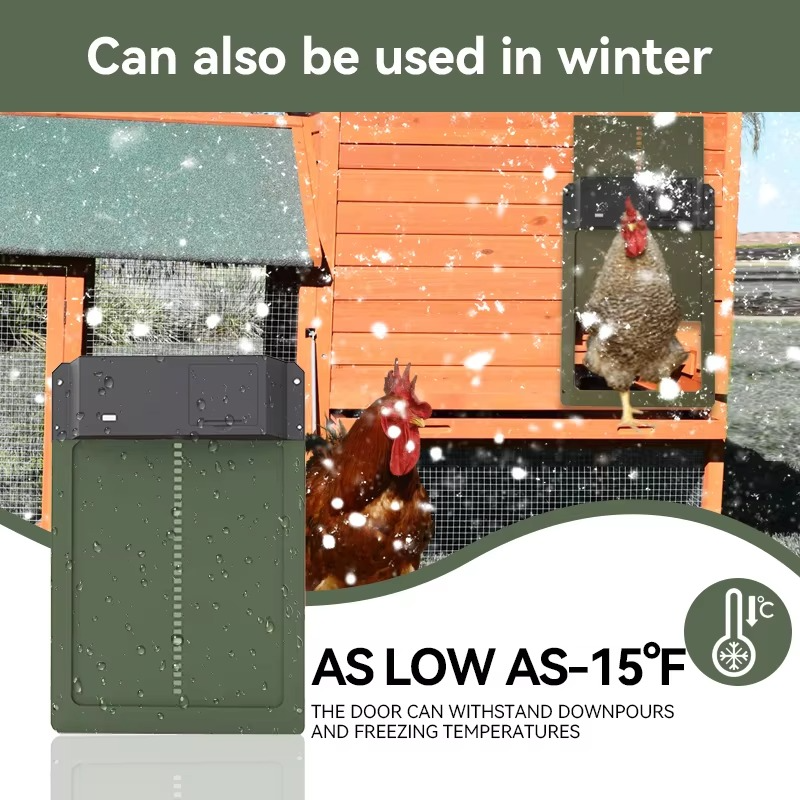 Automatic Chicken Coop Door Opener with Timer and Sensor