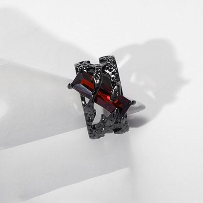 Timeless Black Zircon Stone Ring
