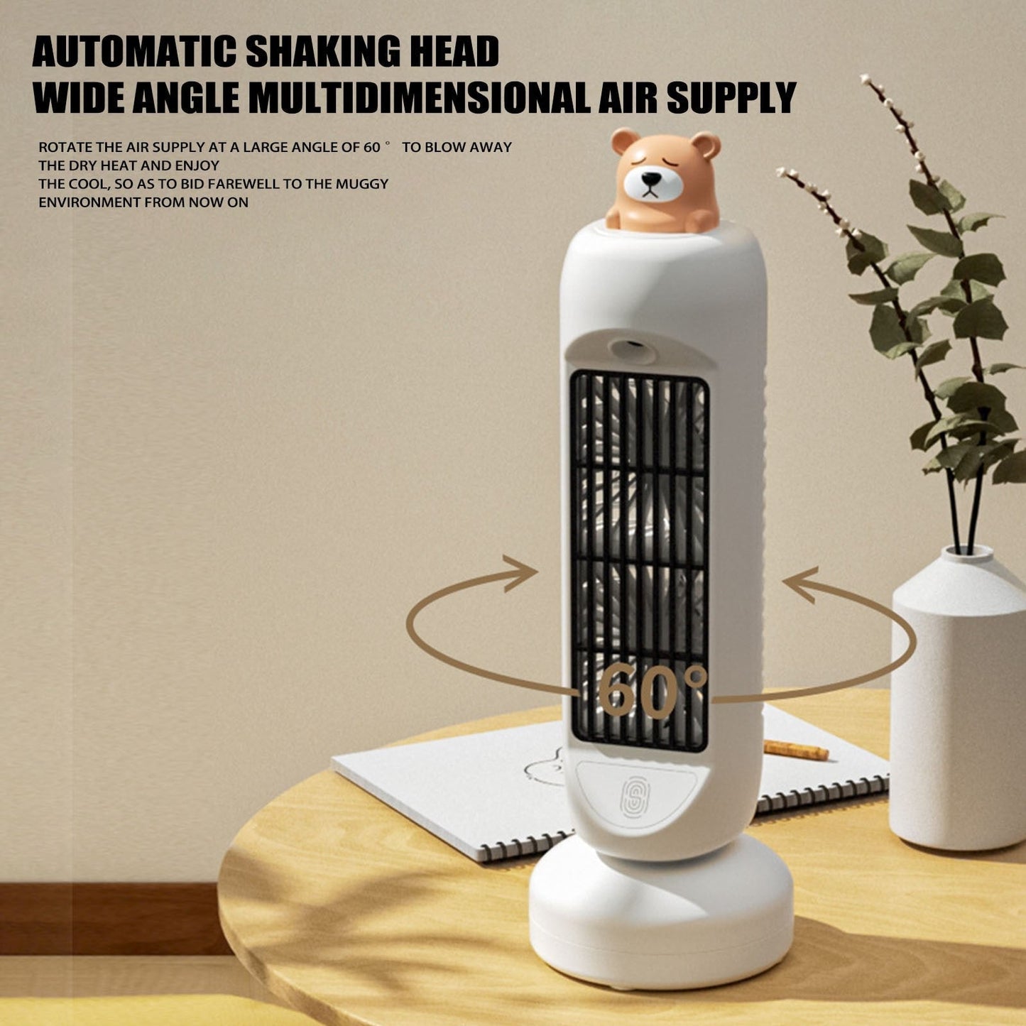 Compact Bear Portable Misting Fan