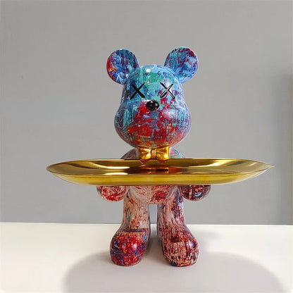 Stylish Bear Figurine Home Decor Statue