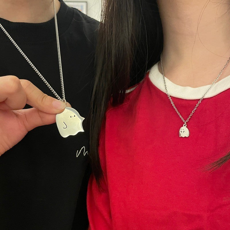 Adorable Ghost Lover Pendant Necklace