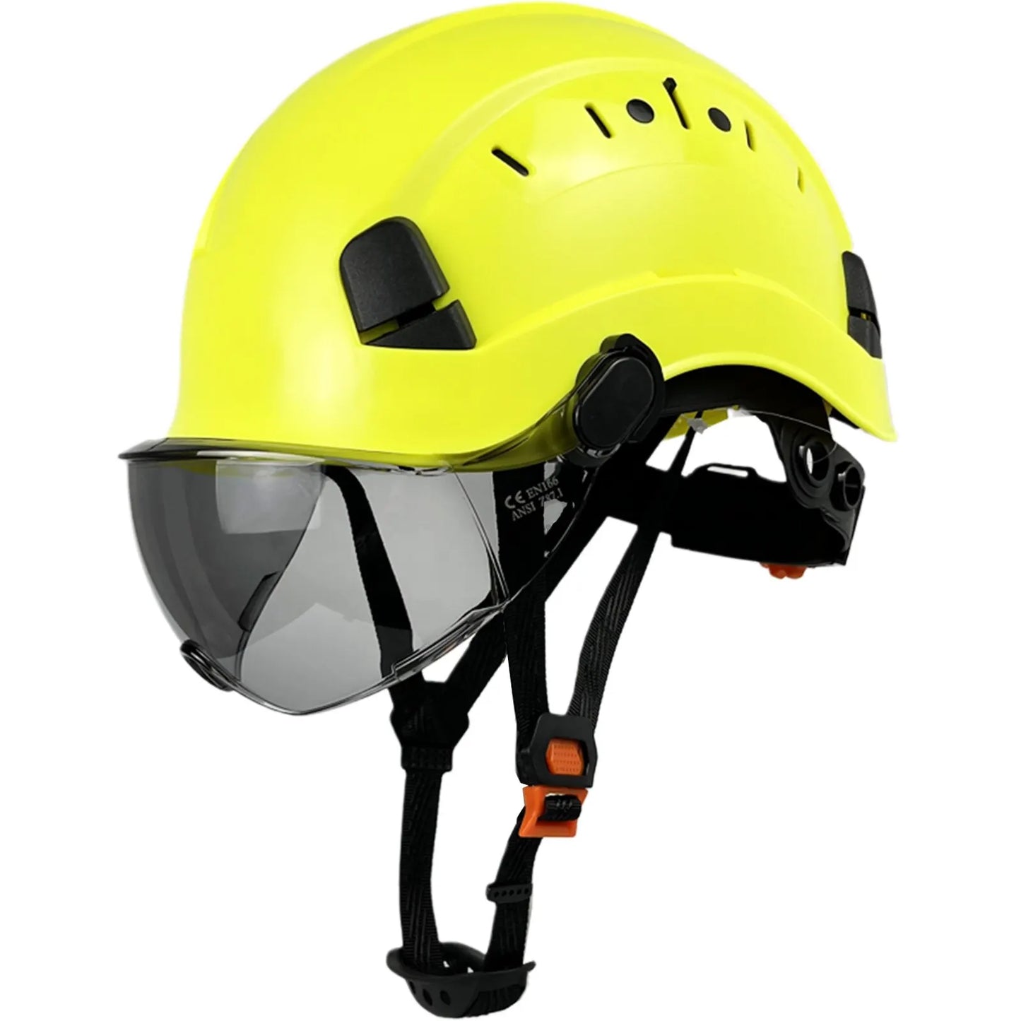 Protective Hard Hat with Goggles and Face Shield