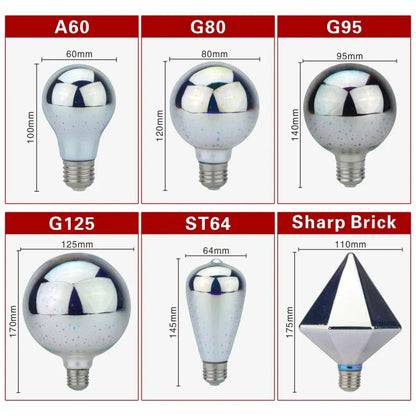 Colorful LED Globe Lamp with E27 Socket and Firework Effect