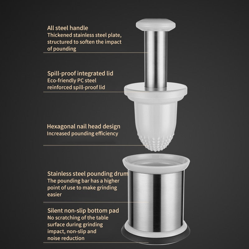 Simple Stainless Garlic Press Crusher