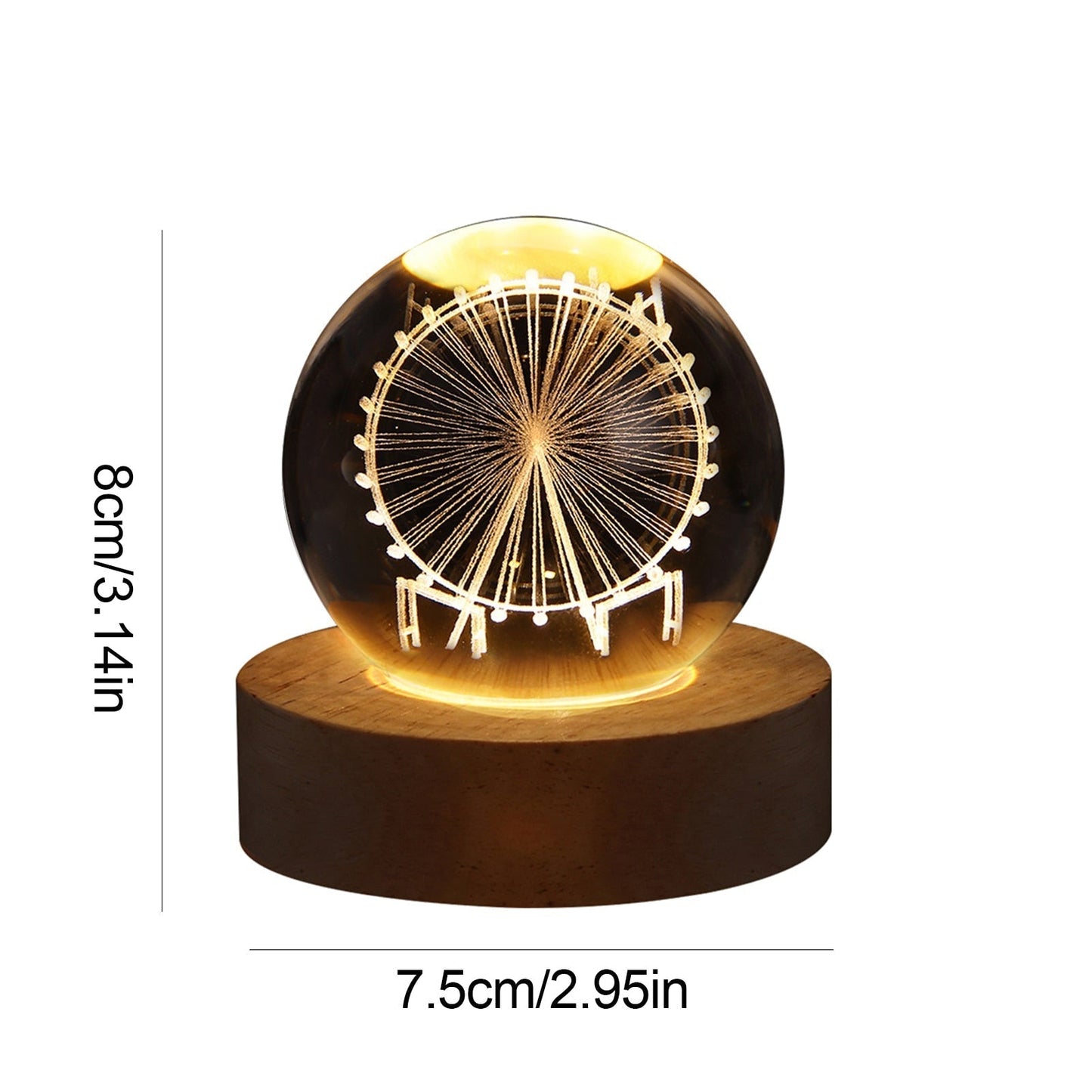 Sparkling Glass Globe Table Lamp