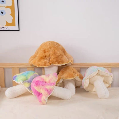 Soft Faux Fur Mushroom Pillow