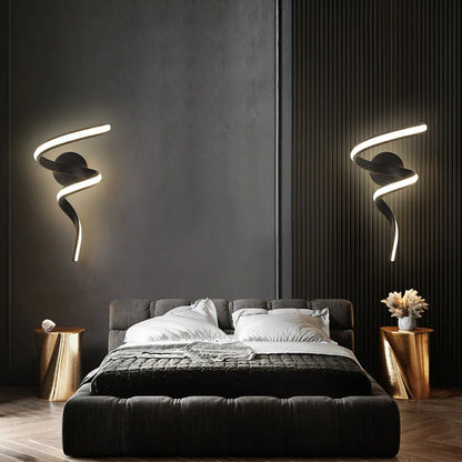 Simple LED Wall Light | Energy Saving Spiral Sconce