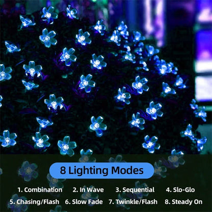 Outdoor Solar Fairy Lights Warm White 8 Modes