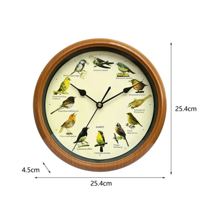 Decorative 10 Inch Bird Song Wall Clock