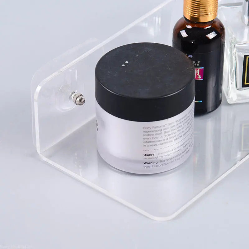 Clear Glass Wall Mount Shelf for Home Decor