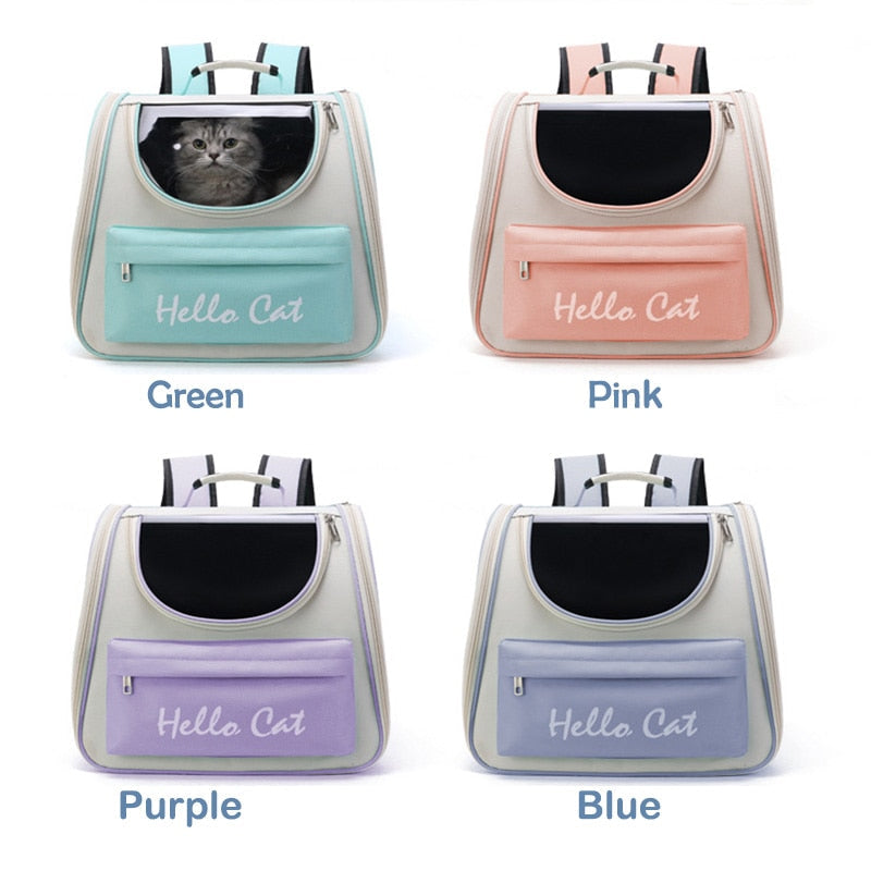Ventilated Clear Kitty Travel Bag