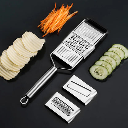 Easy Grip Stainless Steel Food Grater & Chopper