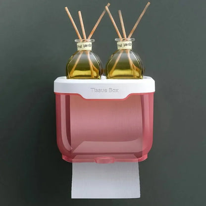 Stylish Wall Mount Toilet Paper Dispenser with Storage