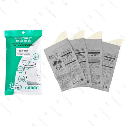 Emergency Portable Toilet Bags - Disposable Sanitary Kits