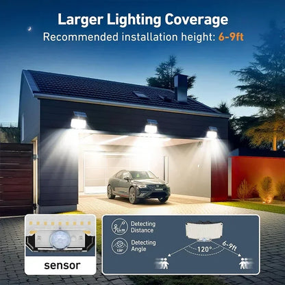Outdoor Motion Sensor Solar Powered Security Lamp