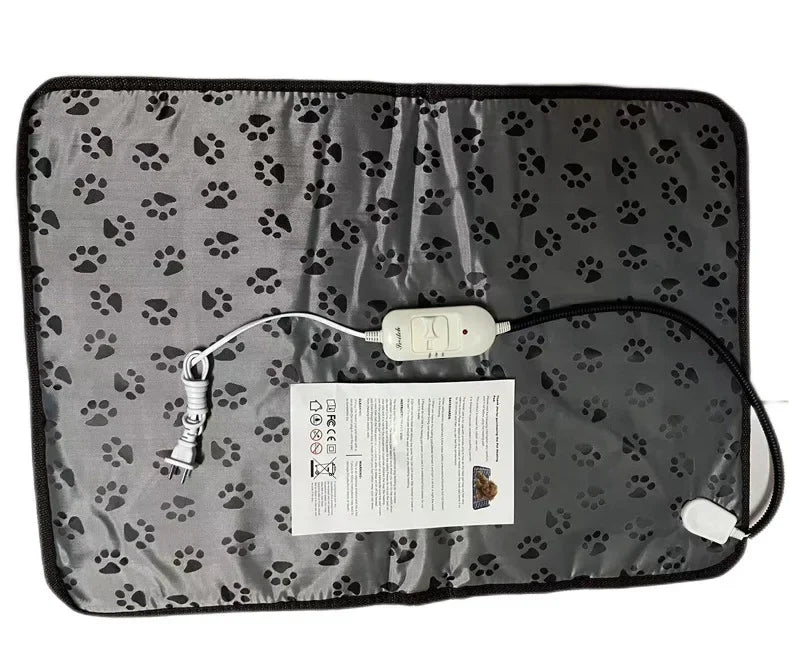 Warm Pet Heating Pad with Timer & Waterproof Design