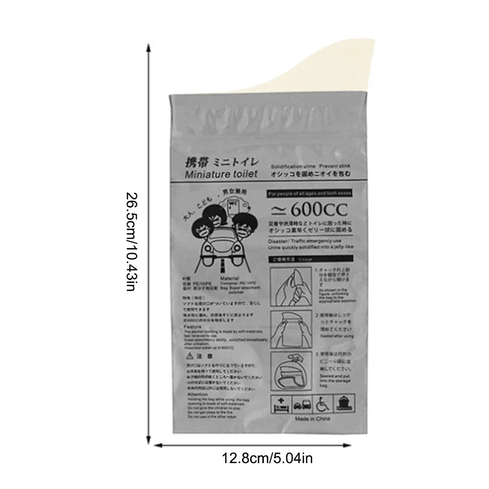 Emergency Portable Toilet Bags - Disposable Sanitary Kits