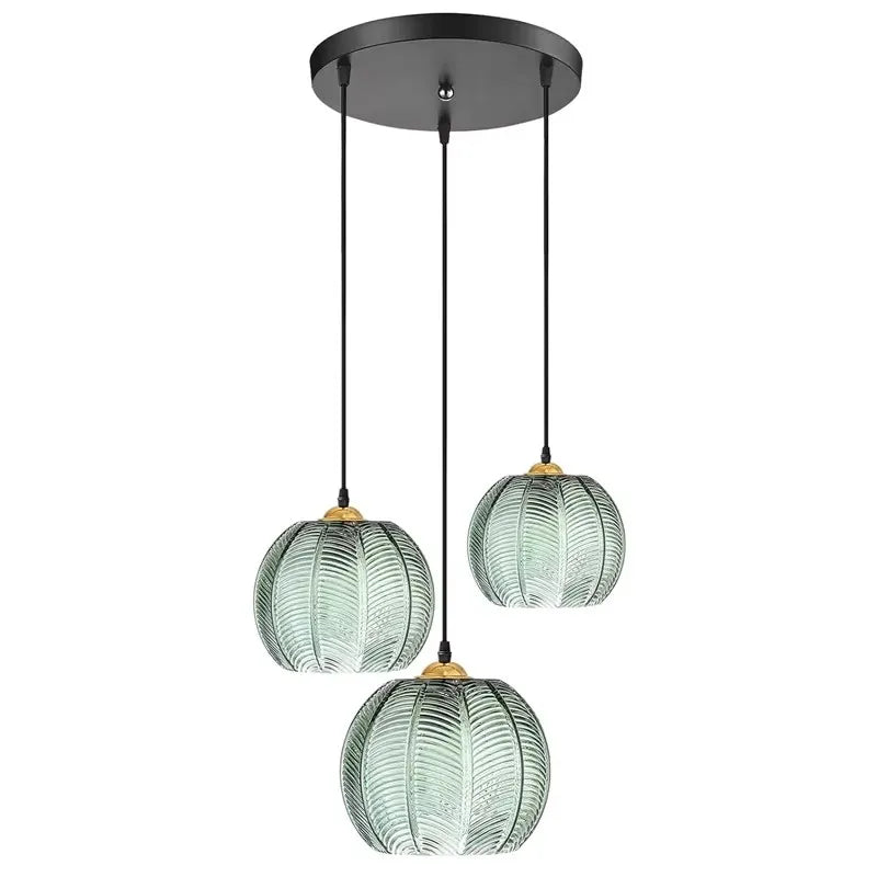 Modern Glass Pendant Light with Leaf Design