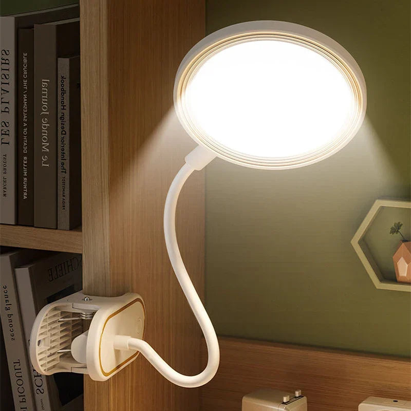 Portable LED Desk Lamp with Clip and USB Charging